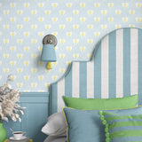 Daffodil Hearts Wallpaper - Sky Blue