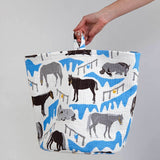 Horse Ranch Quilted Storage Basket