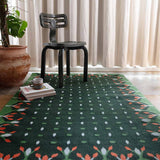 Dark forest green Hedgerow rug