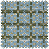 Blue Charbagh Fabric