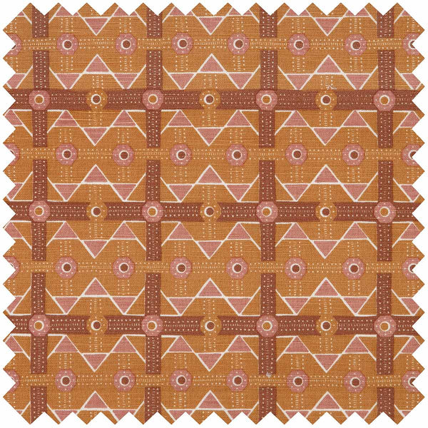 Brown Charbagh Fabric