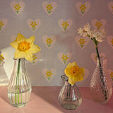 Daffodil Hearts Wallpaper - Sky Blue