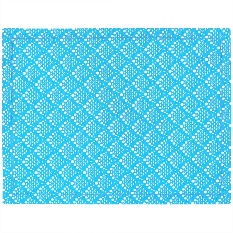 Blue Solid Fish Scale Placemats - Set of 2
