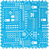 Blue Stone Symbol Fabric