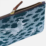 Blue Bird Print Pouch