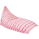 Pink Stripe Bean Bag Chair