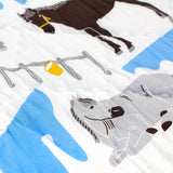 Detail of horse print baby quilt