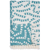 Teal Prayer Flag Woven Throw