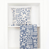 Blue Festival Woven Cushion Cover