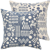 Blue Festival Woven Cushion Cover