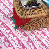 Pink Belle Mare Woven Throw