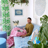 Pink Belle Mare Woven Throw