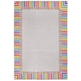 Rainbow Rug handwoven with multicolour border