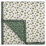 Green Baby Quilt Handprinted with nature inspired Pine leaf print