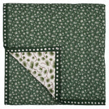 Forest Green Baby quilt hand printed with leaf inspired pine print.