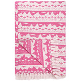 Pink Belle Mare Woven Throw