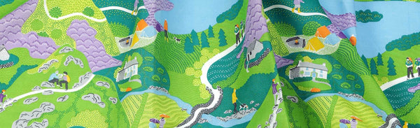 Lake District Print colourful illustrated textiles
