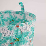 Coconut Palm Pickers Quilted Storage Basket