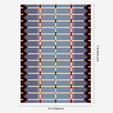 Pigeon blue flatweave wool rug digital mock-up showing 5ft x 7ft (approx 150 x 210cm) size for scale.