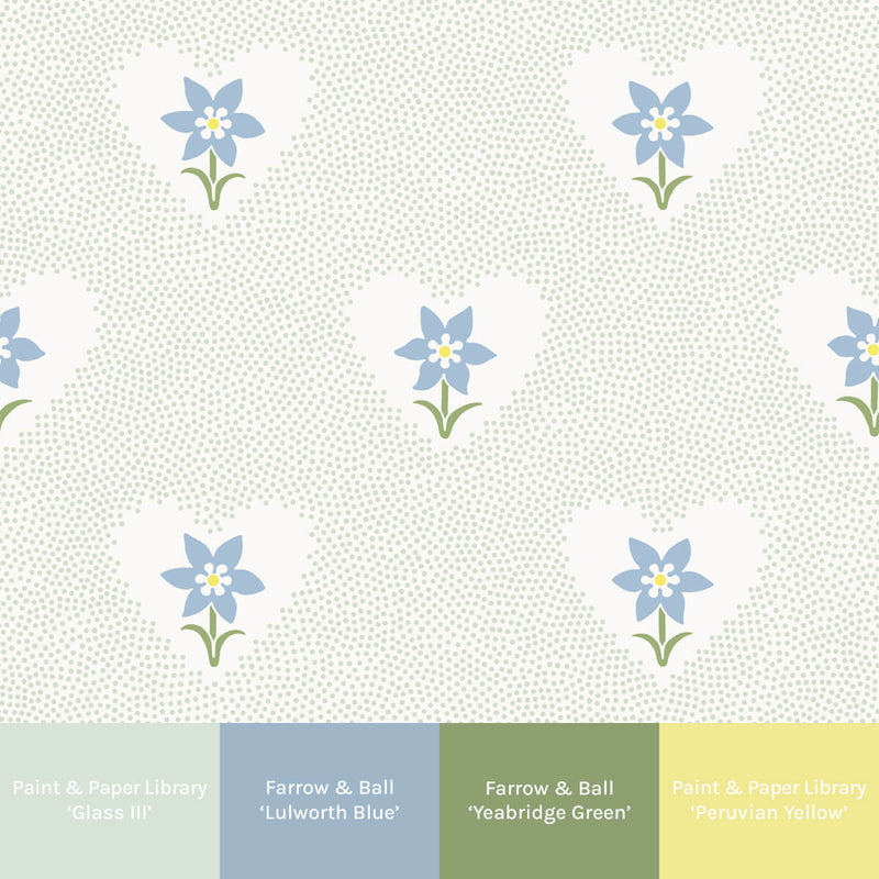 Daffodil Hearts Wallpaper - Celadon