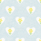Daffodil Hearts Wallpaper - Sky Blue