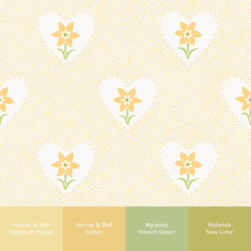Daffodil Hearts Wallpaper - Yellow