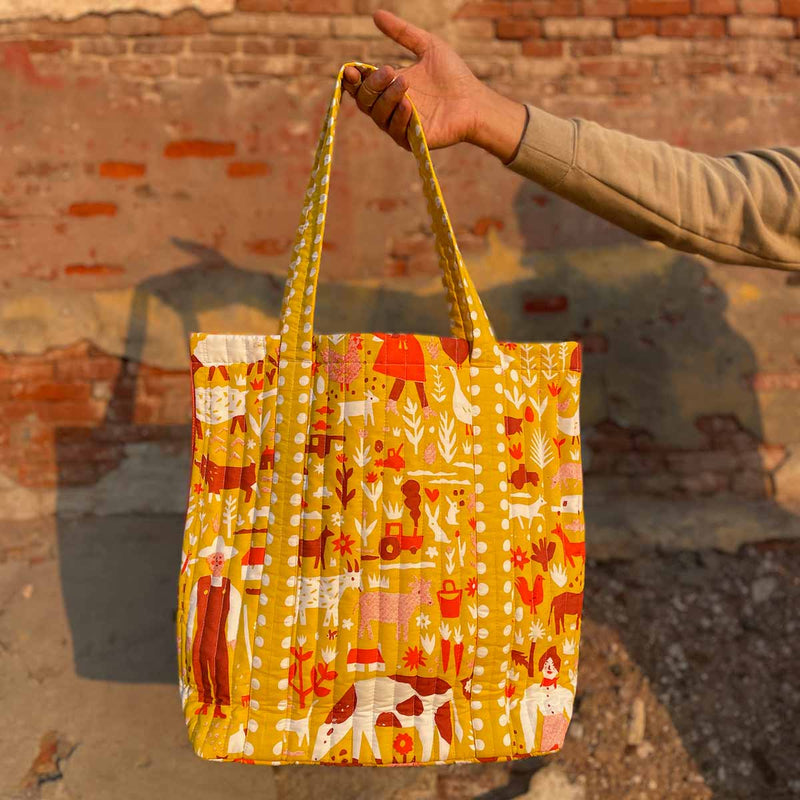 Indian Summer Quilted Tote Bag