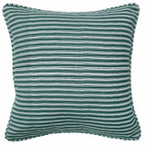 Dark Teal Green Ticking Stripe Cushion Cover - Sample