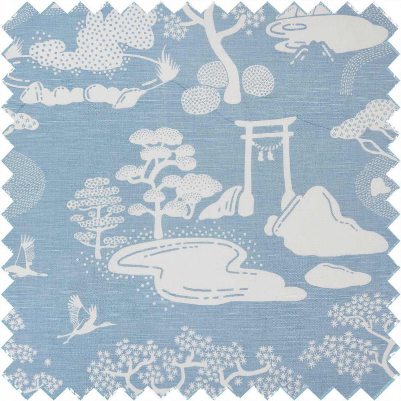 Powder Blue Zen Onsen Garden Fabric