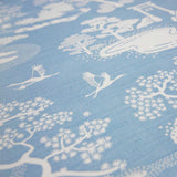 Powder Blue Zen Onsen Garden Fabric