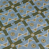 Blue Charbagh Fabric