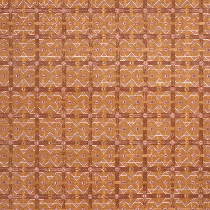 Brown Charbagh Fabric