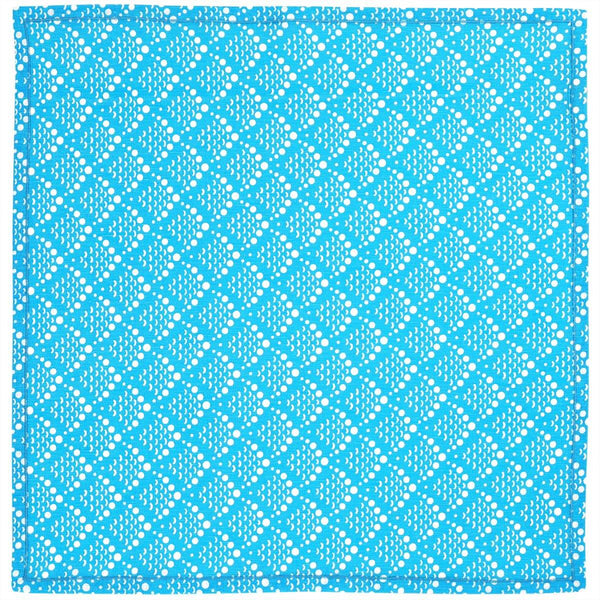Blue Solid Fish Scale Napkins - Set of 2