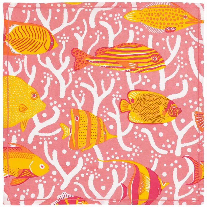 Pink Coral Reef Napkins - Set of 2