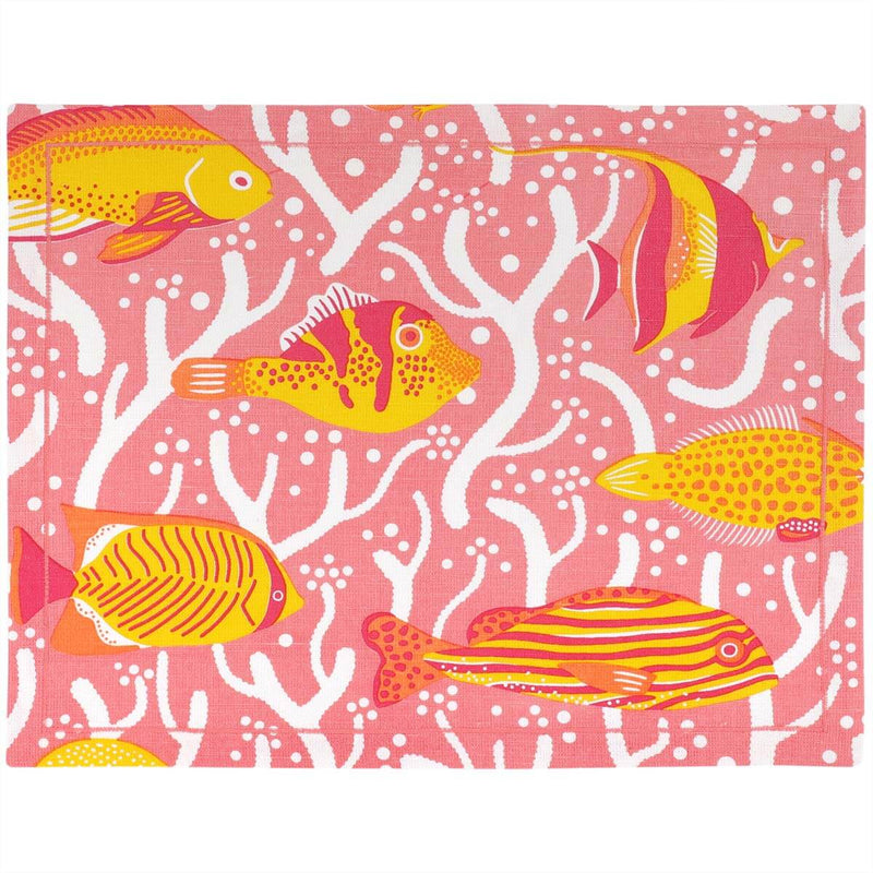 Pink Coral Reef Placemats - Set of 2