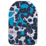 Back of the quilted cotton hot water bottle cover featuring the handprinted Rockpool seaside design.