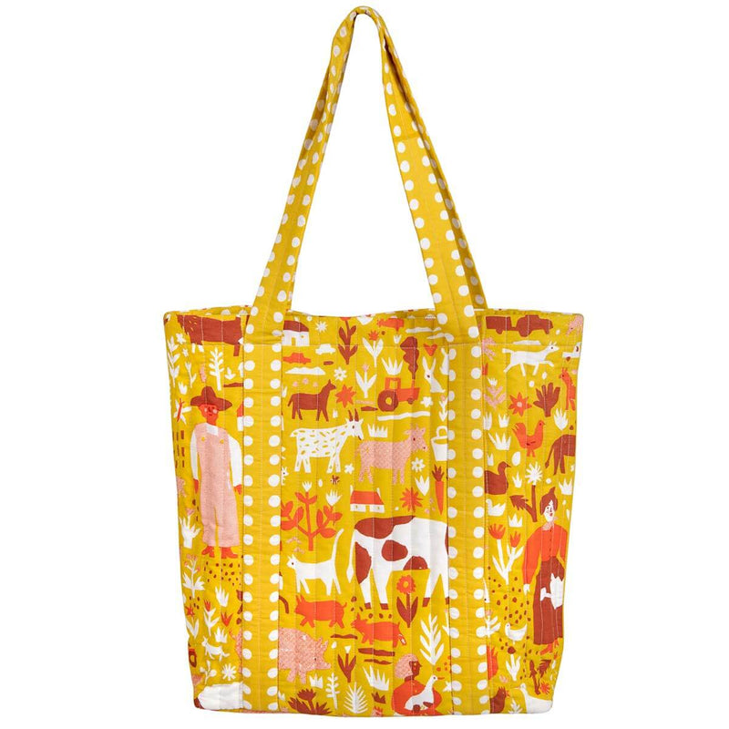 Farm Life Quilted Tote Bag