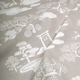 Taupe Zen Onsen Garden Fabric