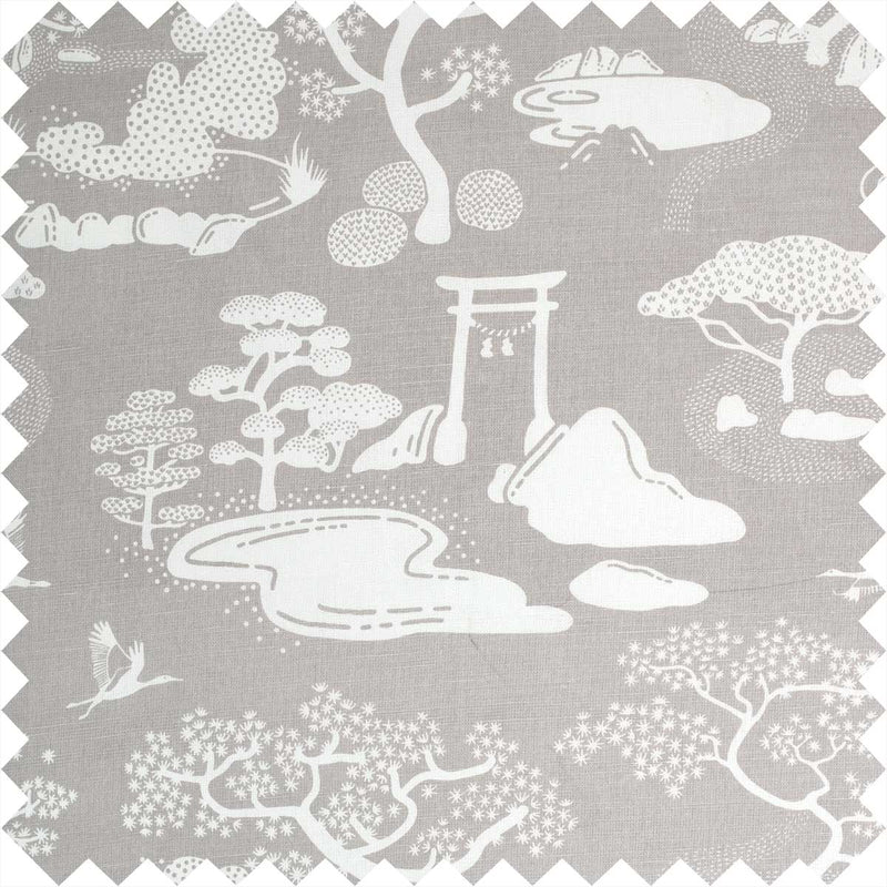 Taupe Zen Onsen Garden Fabric
