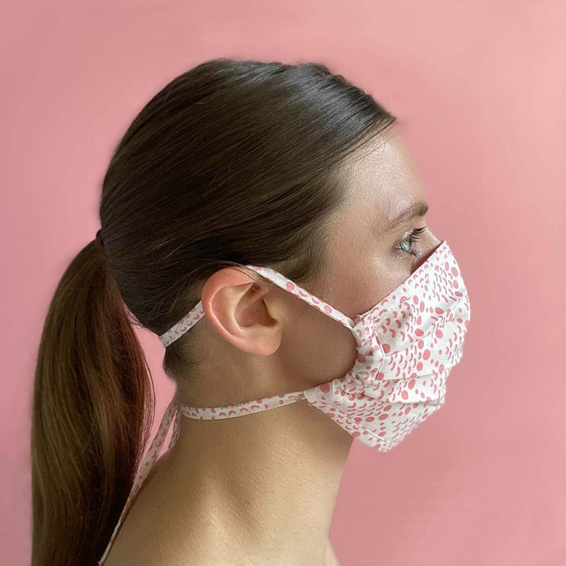 Red Hibiscus Cotton Face Mask