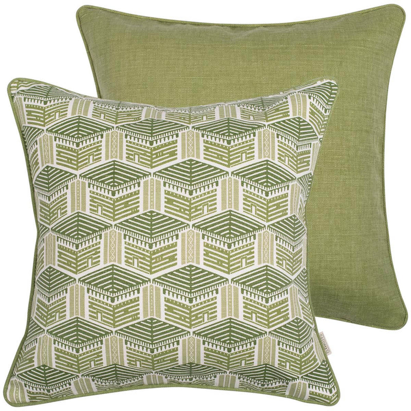 Green Kullu House Cushion Cover