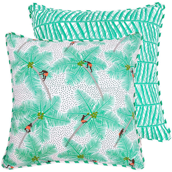 Coconut Palm Pickers Cushion Cover