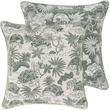Green Tortoise Woven Cushion Cover