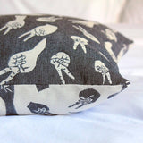 Grey Peace Hands Woven Cushion Cover