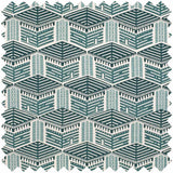 Blue Kullu House Fabric