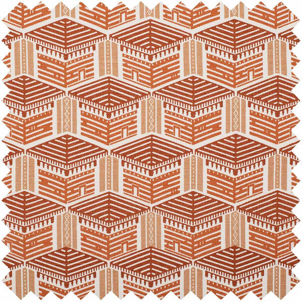Orange Kullu House Fabric